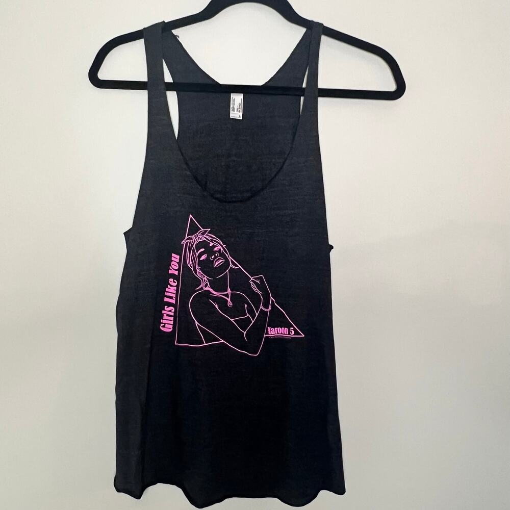 Maroon 5 Girls like you gray lightweight tank top Size Large